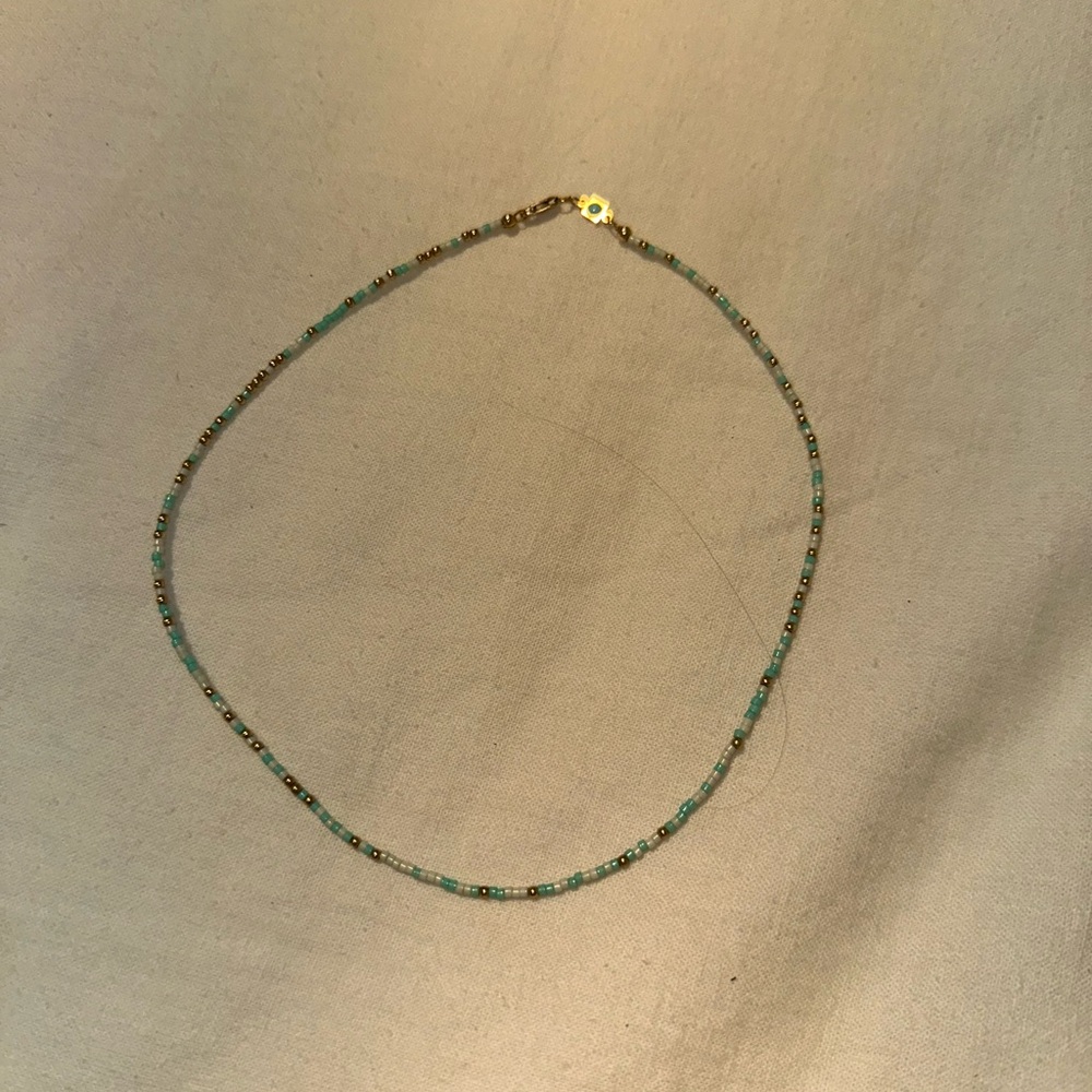Enewton teal beaded necklace